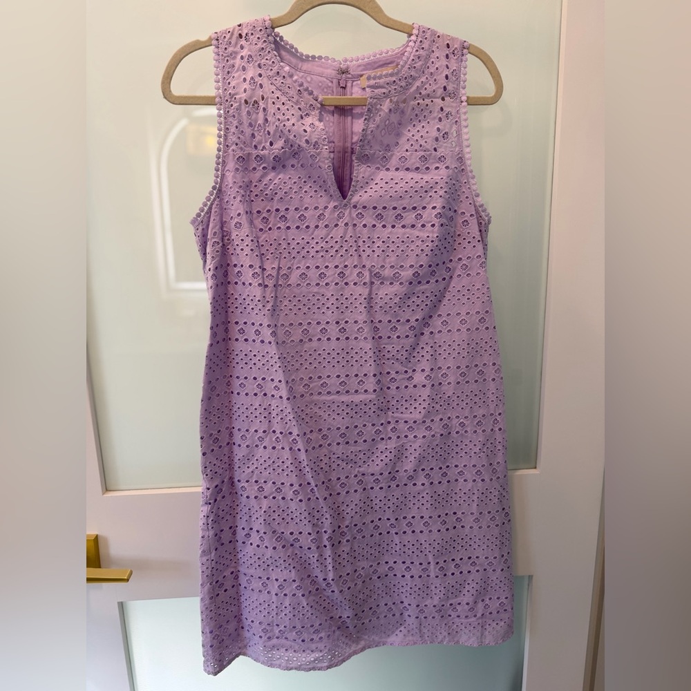 LOFT Light Purple Eyelet Detail Top